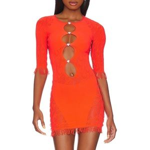 Poster Girl Miranda Mini Dress in Chilli 🧡